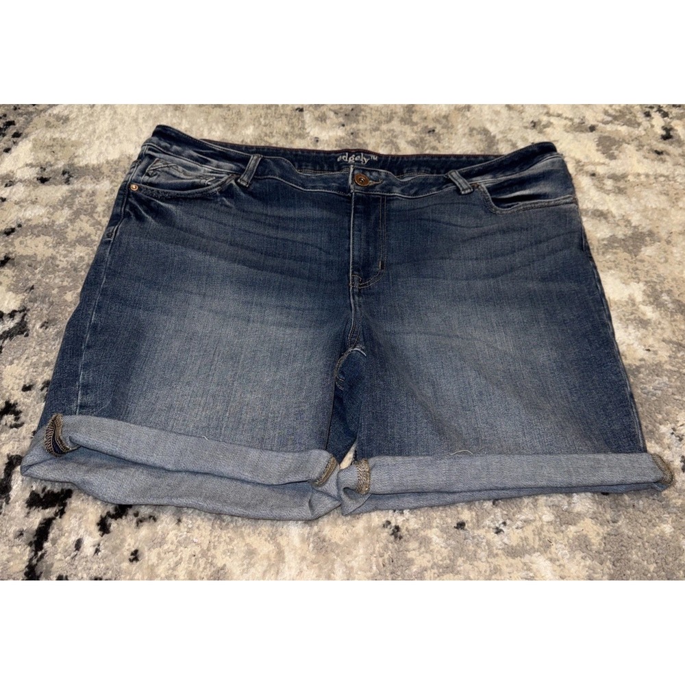 Edgely Women's Jean Shorts Size 20W– Plus Size Mid Fit Denim Shorts